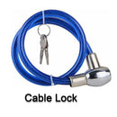 0228A Multipurpose Cable Lock for Bike, Luggage, Steel Keylock, Anti-Theft 