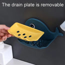 4047A Fish Shape Double Layer Adhesive Waterproof Wall Mounted Soap Bar Holder Stand Rack for Bathroom Shower Wall Kitchen 