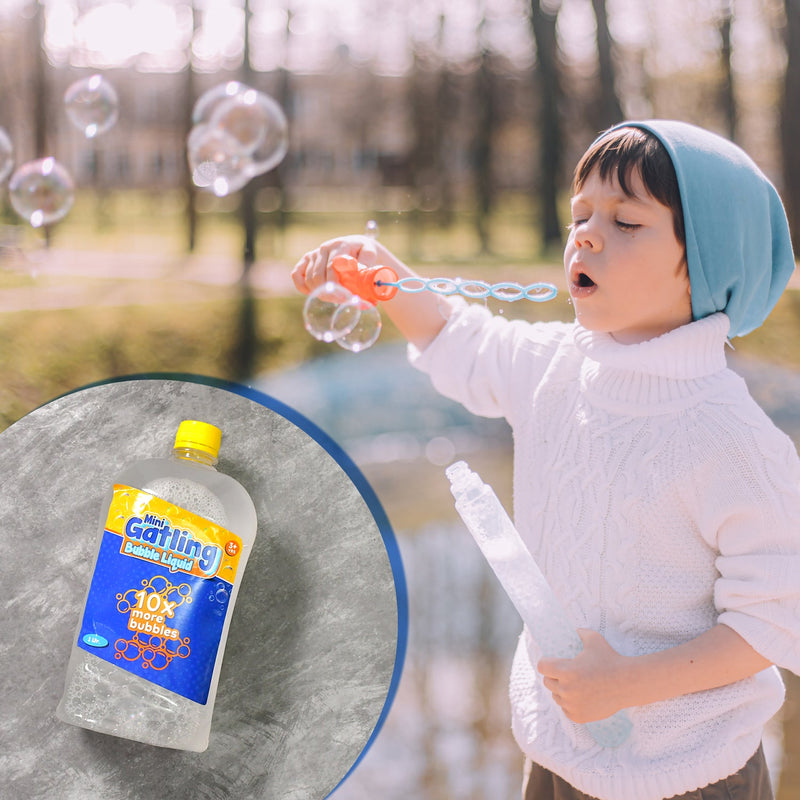 4433 Bubble Liquid Solution Bottle for Manual & Automatic Bubble Maker Toys for Kids - 1LTR 