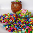 4979 Decorative Stones and Pebbles for Garden, Vase Fillers Multicolor. ( Approx - 195 Pebbles) 