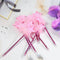 1172 Fashion Rose Flower & Star Design Ball Pen Smooth Writing For Wedding , Events & Multiuse Pen ( Set Of 5pc) 