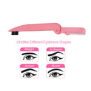 6648 3 in 1 Foldable Eyebrow Brush and Lash Comb,Double Ended Brow Brush Makeup Brush 