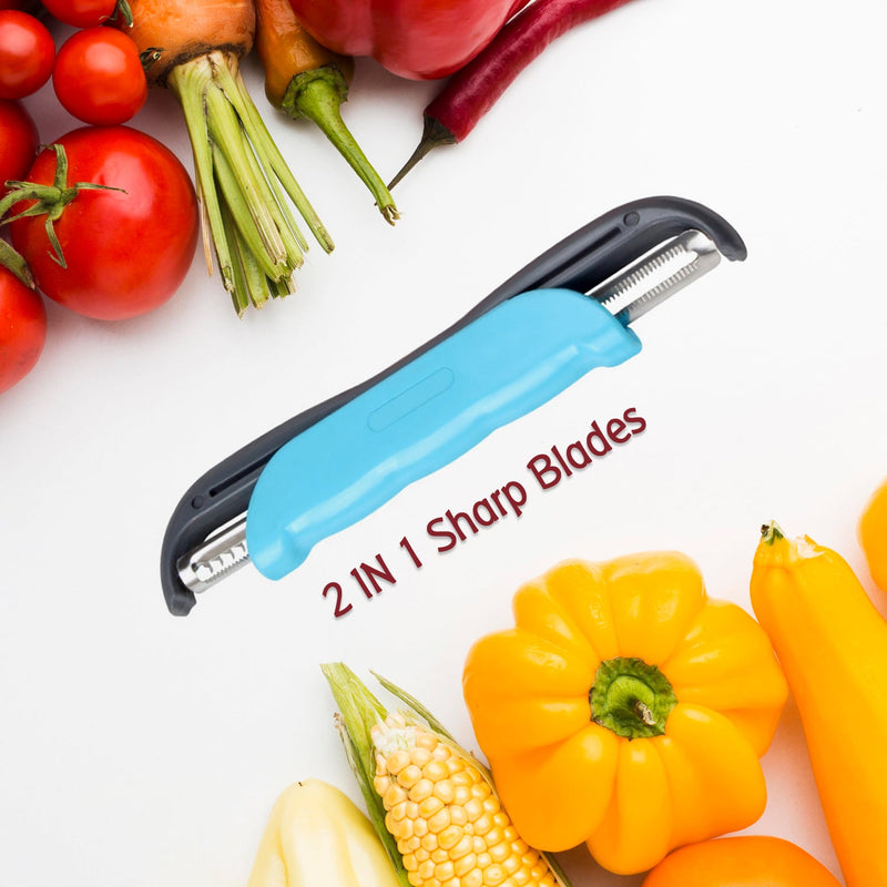 2612 2in1 Multipurpose Vegetable peeler Double Edge Serrated 