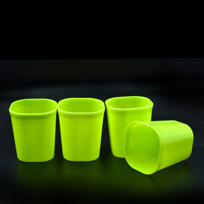 2426 Plastic Drinking Glass Set For Drinking Milk Water Juice (Pack of 4) - 