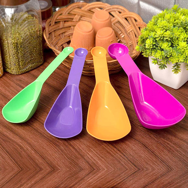 2420 Plastic Double Side Measuring Cups and Spoons for Kitchen (Pack of 4) - 