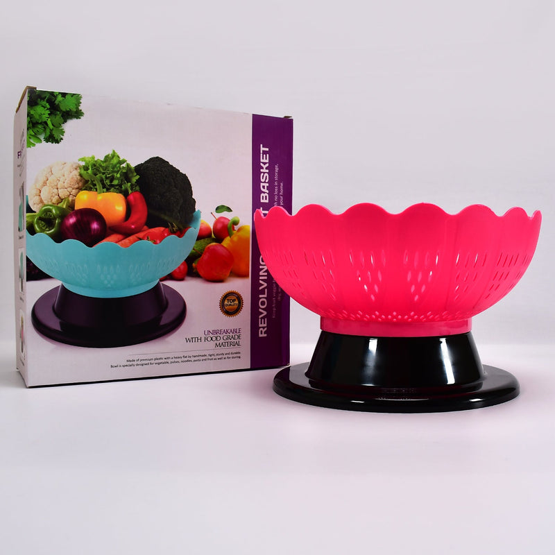 2459A ABSOLUTE PLASTIC ROUND REVOLVING FRUIT AND VEGETABLE BOWL 