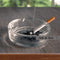 4061 Glass Classic Crystal Quality Cigar Cigarette Ashtray Round Tabletop for Home Office Indoor Outdoor Home Decor 