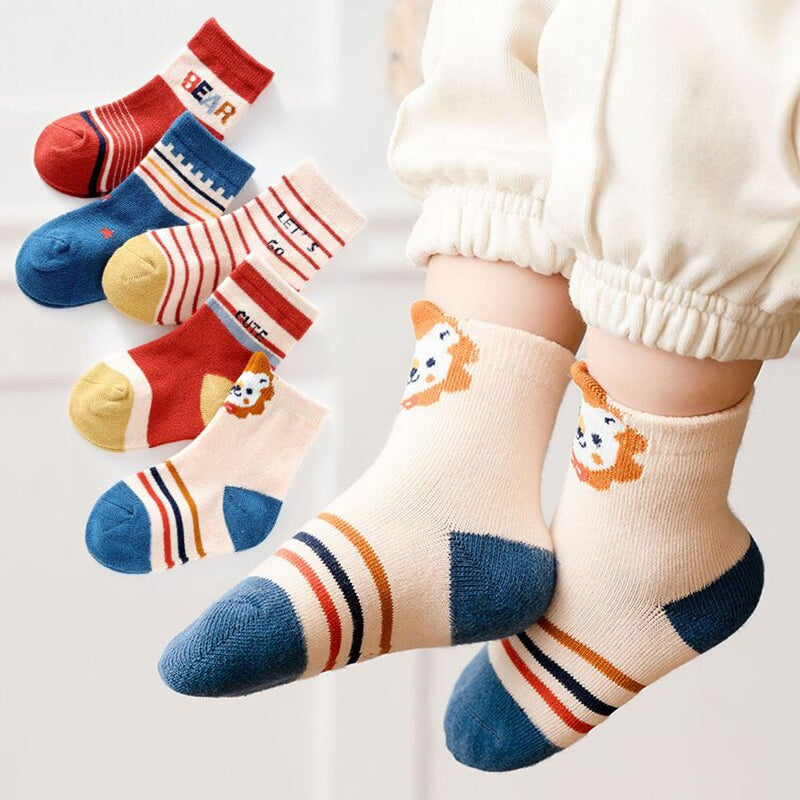 7303 Socks Breathable Thickened Classic Simple Soft Skin Friendly For Kids