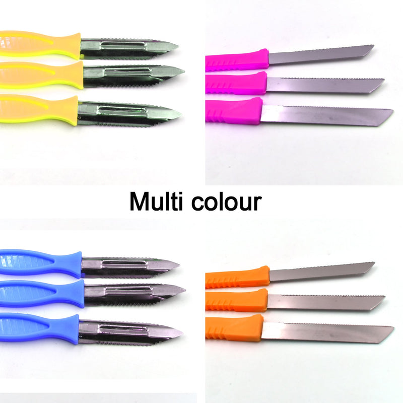 2596 Colorfull Peeler knife Combo For Home & Kitchen (Pack Of 12)