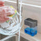 1273 2 in 1 Soap Pump Dispenser Sponge Holder Kitchen Sink Soap Holder Dispenser 