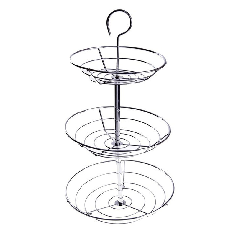 5264 3Tier Fruit Basket, Wire Fruit Bowl or Produce Holder Three Tier Fruit Basket Stand for Storing & Organizing Vegetables, Eggs, etc 