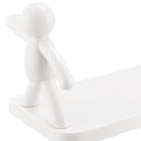 9271B Self Adhesive cute Floating Shelves Wall Shelf | Wall Mounted Organizer - Human Figurine | Brown Box 