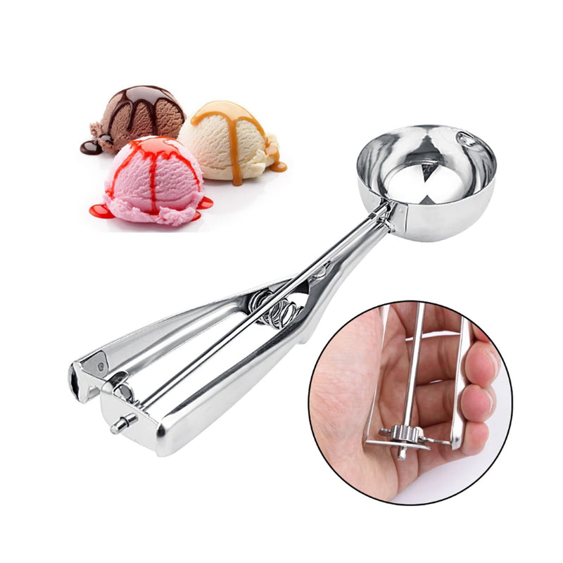 2490 Stainless Steel Ice Cream Scoop, Best Good Grip Ice Cream Spoon