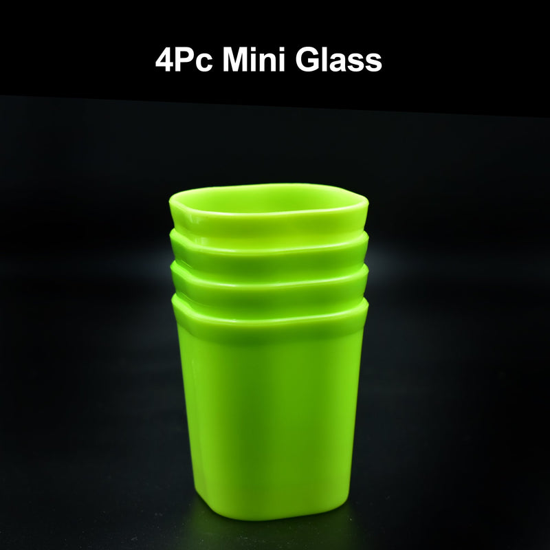 2426 Plastic Drinking Glass Set For Drinking Milk Water Juice (Pack of 4) - 