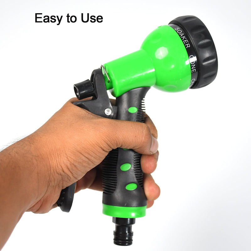7441 Hose Nozzle Garden Hose Nozzle Hose Spray Nozzle with 8 Adjustable Patterns Front Trigger Hose Sprayer Heavy Duty Metal Water Hose Nozzle for Cleaning, Watering, Washing, Bathing 