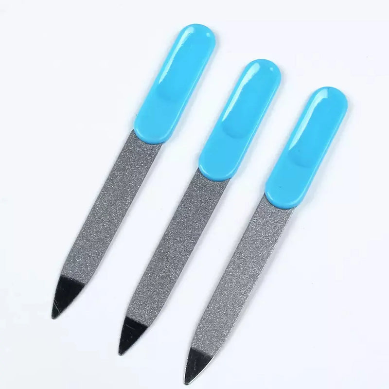 1457 Stainless Steel Professional Nail File Double Sides Great for Thick Nails ( 10 pcs ) 