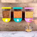 2259 Wall Mounted Cornflakes/Cereal/Pulses/Beans/Oatmeal/Candy/Namkeen/Dry Food Storage Box/Tank - 1100 ml (assorted color) (1Pc) - Opencho