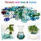 4980 Glass Gem Stone, Flat Round Marbles Pebbles for Vase Fillers, Attractive pebbles for Aquarium Fish Tank. (Approx - 45 Gem stones) 