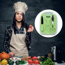 2847 2 Pieces Knife with Chopping Board with Peeler, Grater | Vegetable Cutting Kitchen Accessories Items (5 pcs Set) 