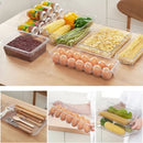5248A REFRIGERATOR ORGANIZER BINS STACKABLE FRIDGE ORGANIZERS FOR FREEZER, KITCHEN, CABINETS BOX 