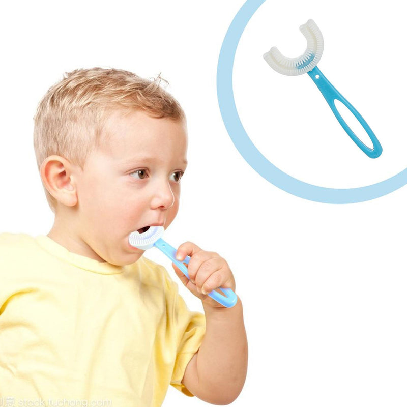 4773 Kids U Shaped Large Tooth Brush  for washing teeth of kids, toddlers and children’s easily and comfortably.