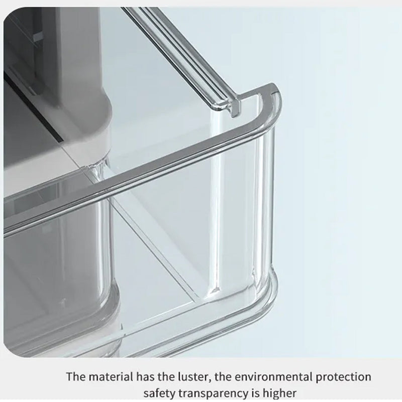 1143 Cartoon Desktop Storage Box Transparent Small Drawer Desk Plastic Mini Storage Box Rabbit Stationery Storage Box 
