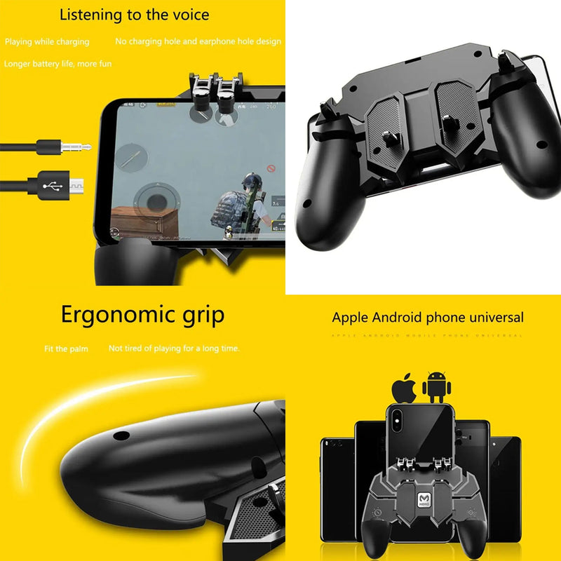 6373 Portable Mobile Game Pad Controller with 4 Triggers For All Games Use of Survival Mobile Controller 