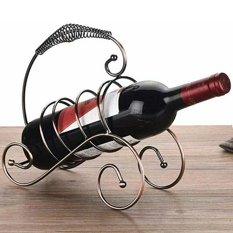 5114 Metal Wedding Party Spring Decor Wine Bottle Rack Standing Holder Copper Tone (stainless Steel) 