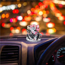 1195 Crystal Glass Ganesha Idol for Home, Office and Car Dashboard - 