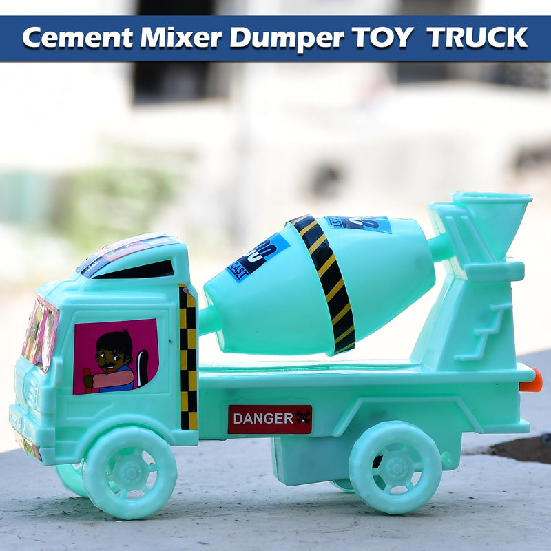 4454 Big Size Heavy Duty Rotating Cement Mixer Dumper Truck Toys for Kids Toddlers Boys and Girls - Construction Toy Friction Vehicle Toy 