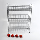 5360 Stainless Steel Fruit & Vegetable Stand Kitchen Trolley 3 TIER KITCHEN TROLLEY / Fruit Basket / Vegetable Stand for Storage / Onion potato rack for kitchen / Vegetable rack for kitchen 