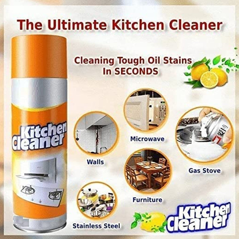 1331 Multipurpose Bubble Foam Cleaner Kitchen Cleaner Spray Oil & Grease Stain Remover Chimney Cleaner Spray Bubble Cleaner All Purpose Foam Degreaser Spray (500 Ml) 
