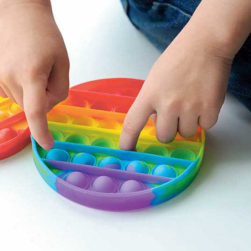 4695A Rainbow Rou Fidget Toy used in all kinds of household places specially for kids and children’s for playing purposes.  
