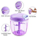 2180A 2 in 1 Handy Vegetable Chopper/Cutter with 5 Blades (1000 Ml)