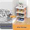 9054 6 Layer Shoe Rack Design Lightweight Adjustable Plastic Foldable Shoe Cabinet Storage Portable Folding Space Saving Shoe Organizer Home and Office 
