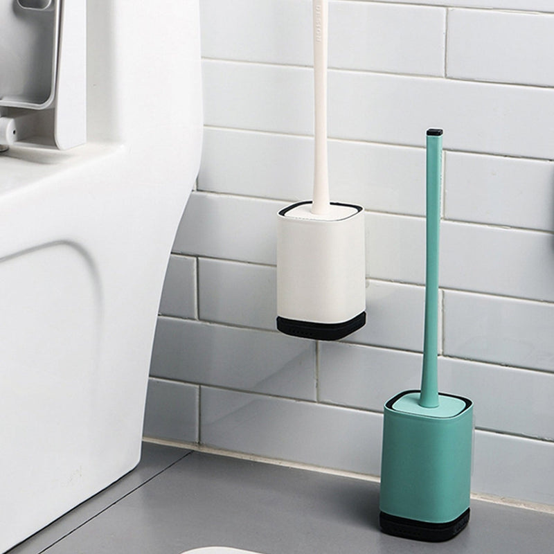 7601 Silicone Toilet Brush with Holder Stand , Brush for Bathroom Cleaning, Cleaning Silicone Brush and Holder 