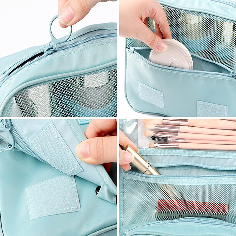 7292 Men's and Women's Waterproof Foldable Multifunction Portable Travel Toiletry Kit Cosmetic Makeup Pouch Organizer Bag 