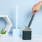 1410 Silicone Toilet Brush with Holder Stand  for Bathroom Cleaning - 
