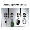 9096 Stainless Steel 4 Pin Wall/Door Mounted Cloth/key Holder Hook Rail, Key Holder. 