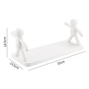 9271B Self Adhesive cute Floating Shelves Wall Shelf | Wall Mounted Organizer - Human Figurine | Brown Box 