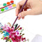 1123 Painting Water Color Kit - 12 Shades and Paint Brush (13 Pcs) - Opencho