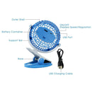 4824 USB Rechargeable Clip Desktop Table Fan Mini Portable Clamp Fan 360degree Rotating