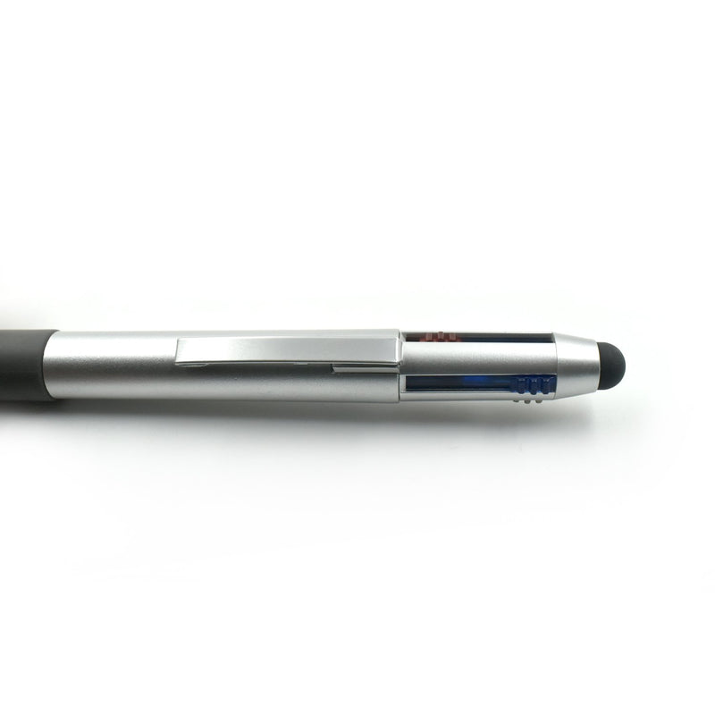 4725 Multi-functional 4 Color Ballpoint Pen With Screen Touch Cap