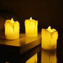 6552 Multicolor Flameless Melted Design Candles for Decoration (Set of 24pc) 