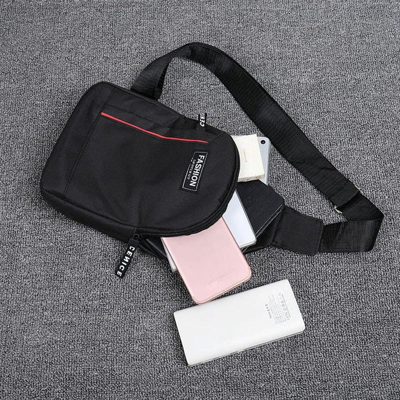 0323 grey Waterproof Anti Theft Crossbody fanny pack waist bag PU Leather Shoulder Bags Chest Men Casual fashion USB Charging earphone hook Sling Travel Messengers Bag 