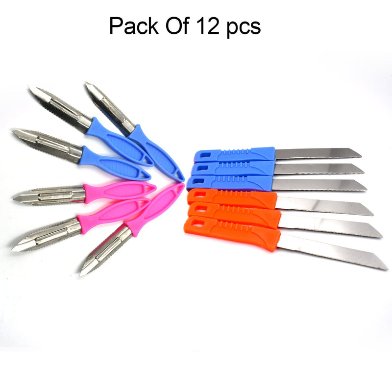 2596 Colorfull Peeler knife Combo For Home & Kitchen (Pack Of 12)