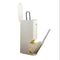 7689 Slim Plastic Trash Can Toilet Bowl Brush Small Garbage Can with Lid Toilet Brush with Holder Set for Bathroom 
