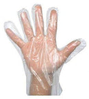 0670 Plastic Transparent Disposable Clear Gloves (White) (100Pc) - DeoDap