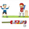 8024 Plastic Cricket Bat Ball Set for Boys and Girls