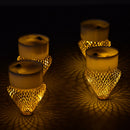 6551 12Pcs Flameless and Smokeless Decorative Candles Acrylic Led Tea Light Candle for Gifting, House, Light for Balcony, Room, Birthday, christmas, Festival, Events Decor Candles (12 Pieces) 